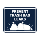 Signs ByLITA Classic Framed Prevent Trash Bag Leaks Wall or Door Sign