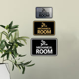 Classic Framed Mechanical Room Wall or Door Sign