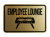 Classic Framed Employee Lounge Wall or Door Sign