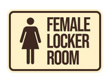 Classic Framed Female Locker Room Wall or Door Sign