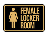 Classic Framed Female Locker Room Wall or Door Sign