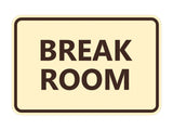 Classic Framed Break Room Sign
