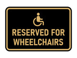 Signs ByLITA Classic Framed Reserved for Wheelchairs Wall or Door Sign