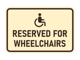 Signs ByLITA Classic Framed Reserved for Wheelchairs Wall or Door Sign