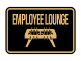 Classic Framed Employee Lounge Wall or Door Sign