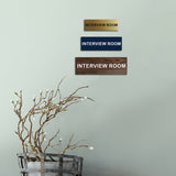 Basic Interview Room Wall or Door Sign