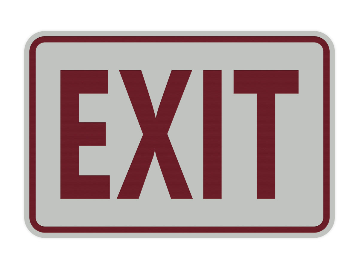 Classic Framed No Re-Entry Sign (White / Red) - Medium