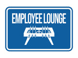 Classic Framed Employee Lounge Wall or Door Sign