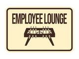 Classic Framed Employee Lounge Wall or Door Sign