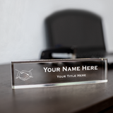 Handshake Themed, Personalized Acrylic Desk Sign (2 x 10