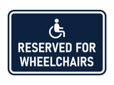 Signs ByLITA Classic Framed Reserved for Wheelchairs Wall or Door Sign