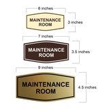 Fancy Maintenance Room Wall or Door Sign