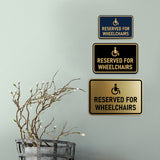 Signs ByLITA Classic Framed Reserved for Wheelchairs Wall or Door Sign