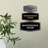 Fancy Maintenance Room Wall or Door Sign