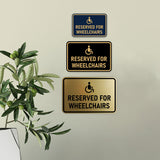 Signs ByLITA Classic Framed Reserved for Wheelchairs Wall or Door Sign