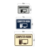 Classic Framed Computer Room Wall or Door Sign