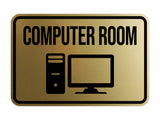 Classic Framed Computer Room Wall or Door Sign