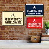 Signs ByLITA Classic Framed Reserved for Wheelchairs Wall or Door Sign