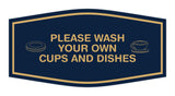 Fancy Please Wash Your Own Cups and Dishes Wall or Door Sign