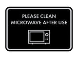 Classic Framed Please Clean Microwave After Use Wall or Door Sign