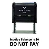 Invoice Balance Is 0. Do Not Pay Self Inking Rubber Stamp