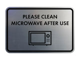 Classic Framed Please Clean Microwave After Use Wall or Door Sign