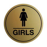 Signs ByLITA Circle Girls (female bathroom icon) Sign