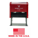 MADE IN THE USA (FLAG) Self Inking Rubber Stamp