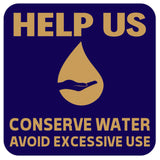 HELP US CONSERVE WATER Wall Door Sign