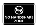 Classic Framed No Handshake Zone Sign